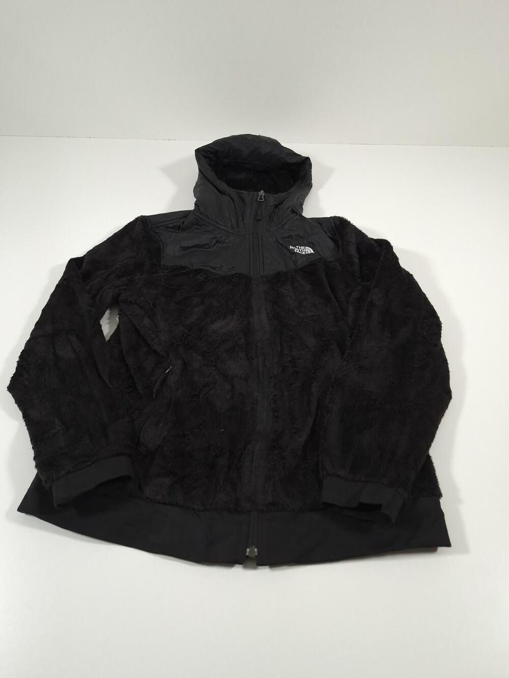 The North Face Jacket Womens Large Black Hooded Fleece Full Zip Winter
